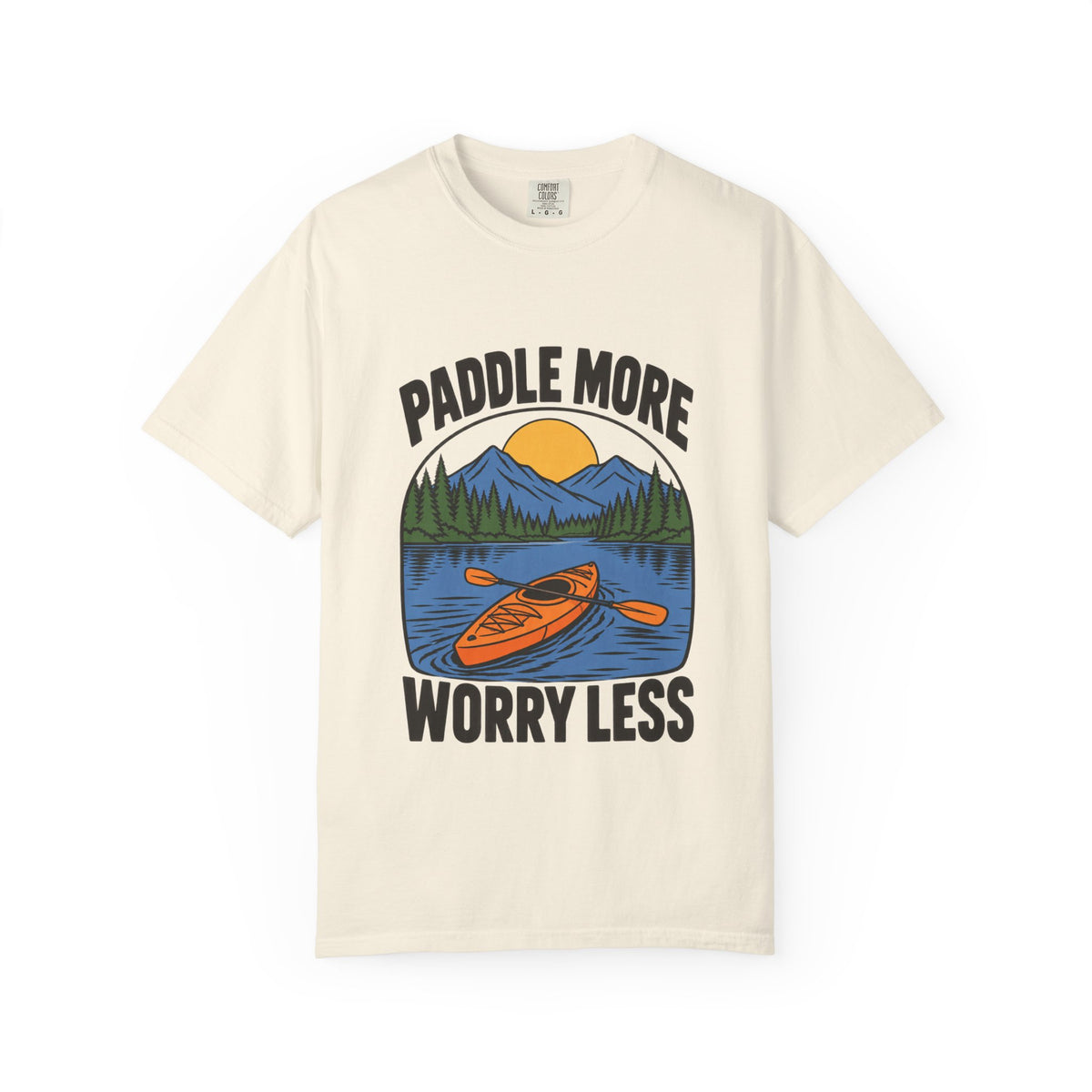Paddle More Worry Less Kayaking T-Shirt