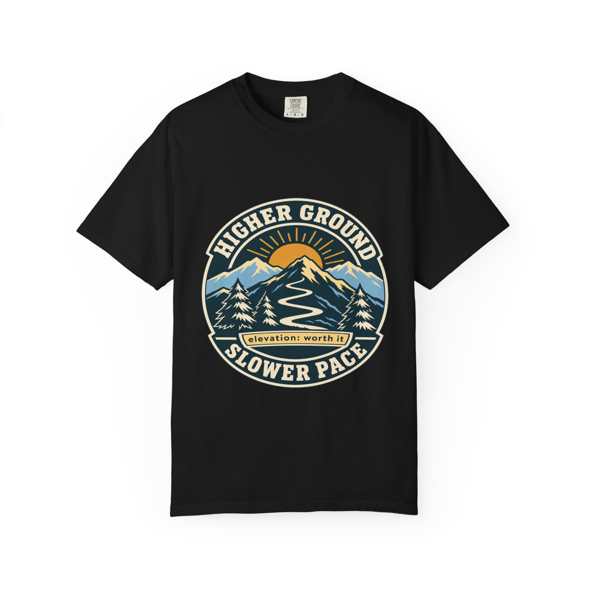Higher Ground Slower Pace Mountain Graphic T-Shirt