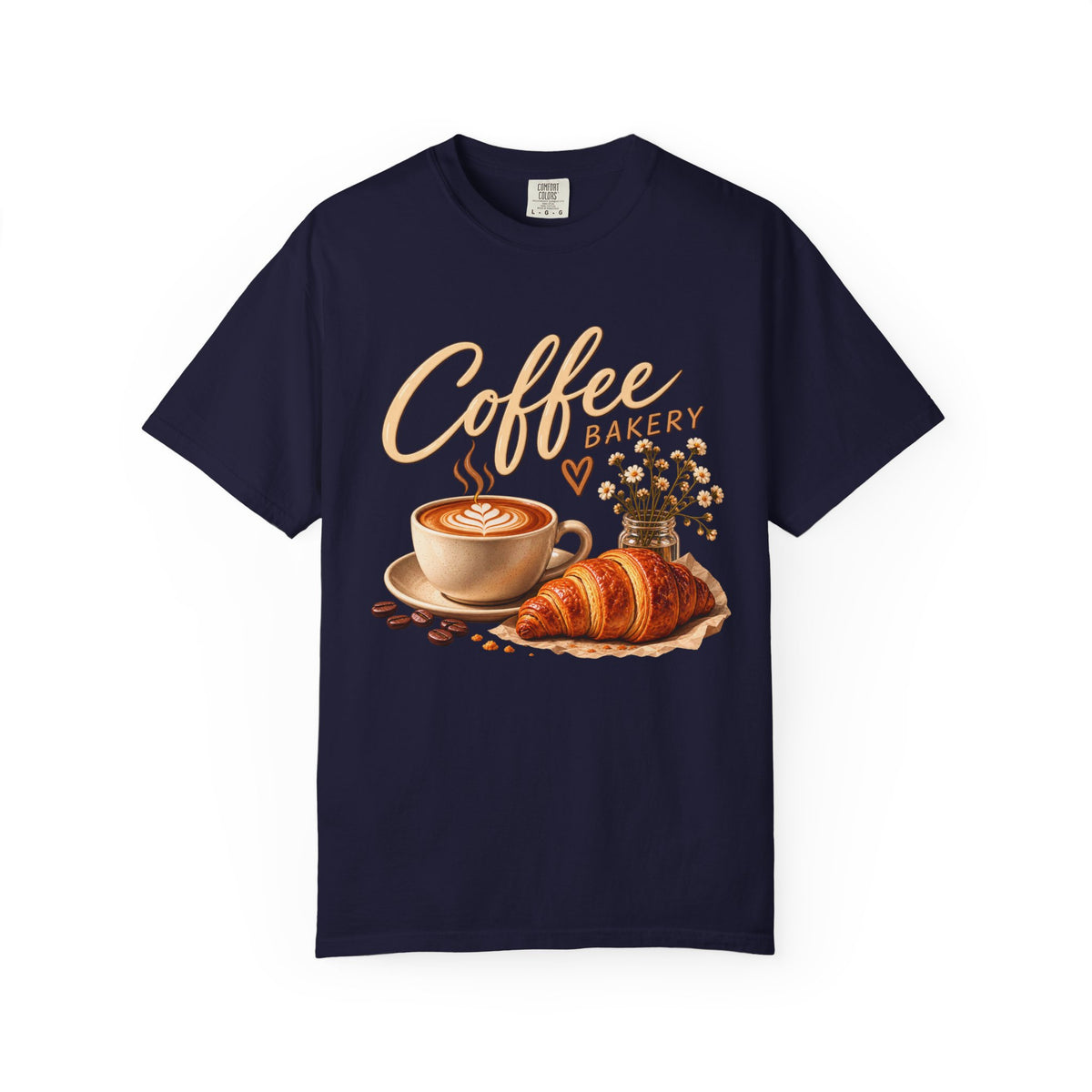 Coffee & Croissant Café Vibes T-Shirt