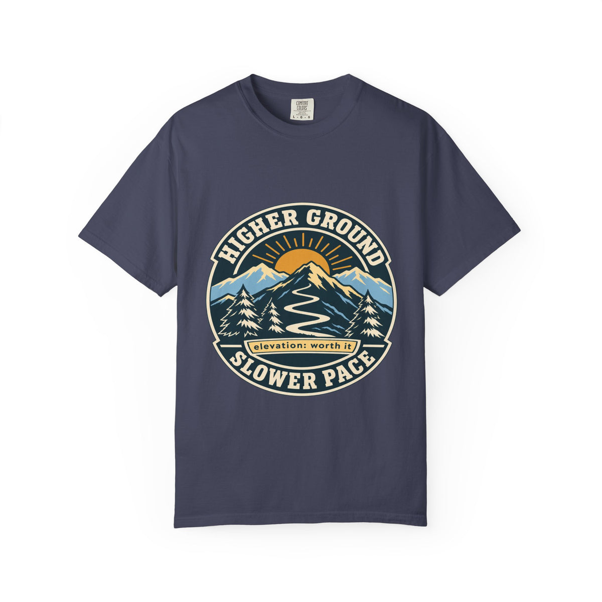 Higher Ground Slower Pace Mountain Graphic T-Shirt