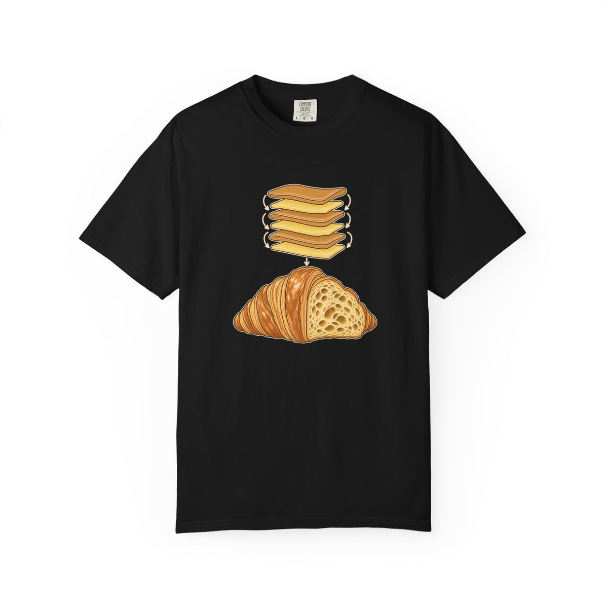 Croissant Lamination Diagram T-Shirt