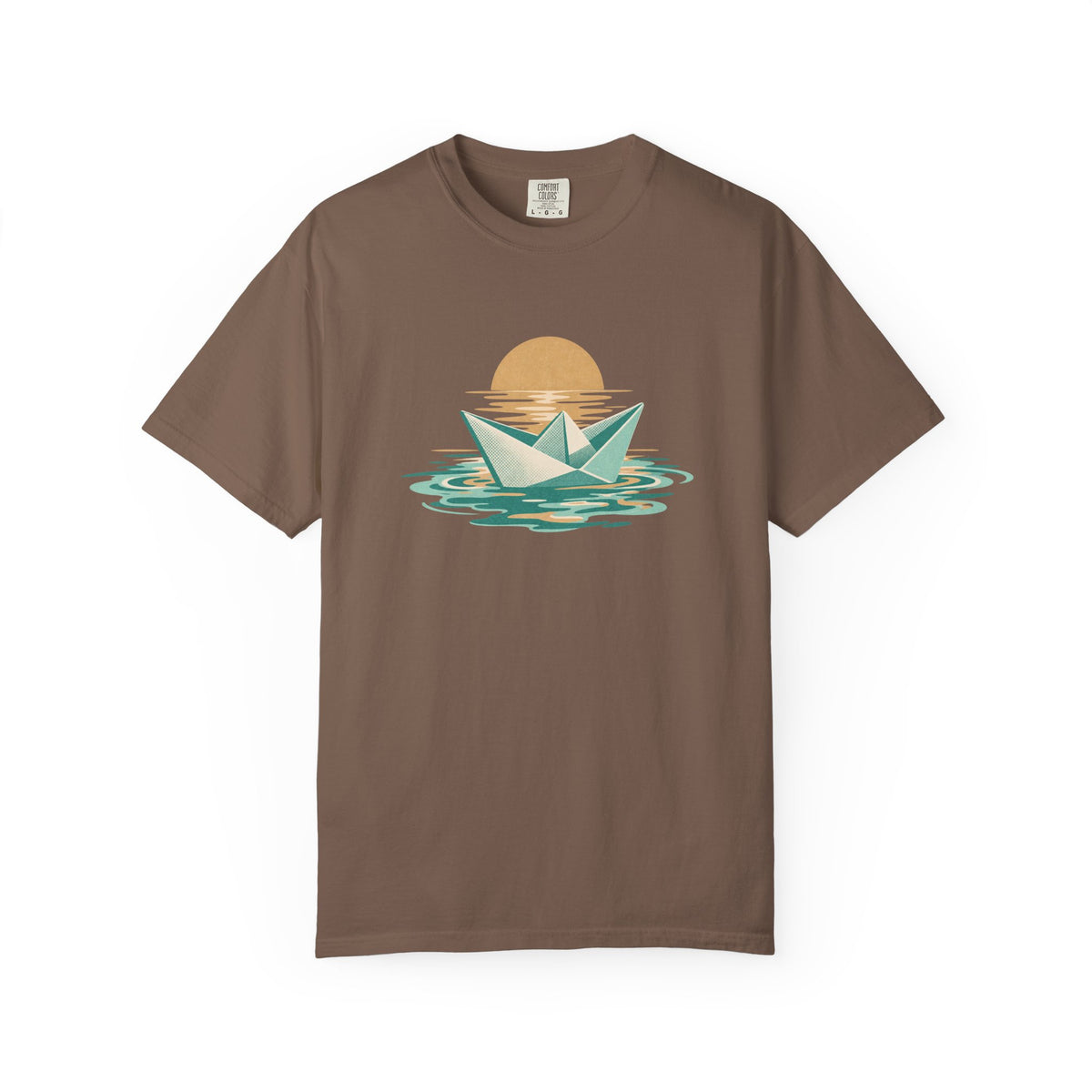 Paper Boat Sunset T-Shirt