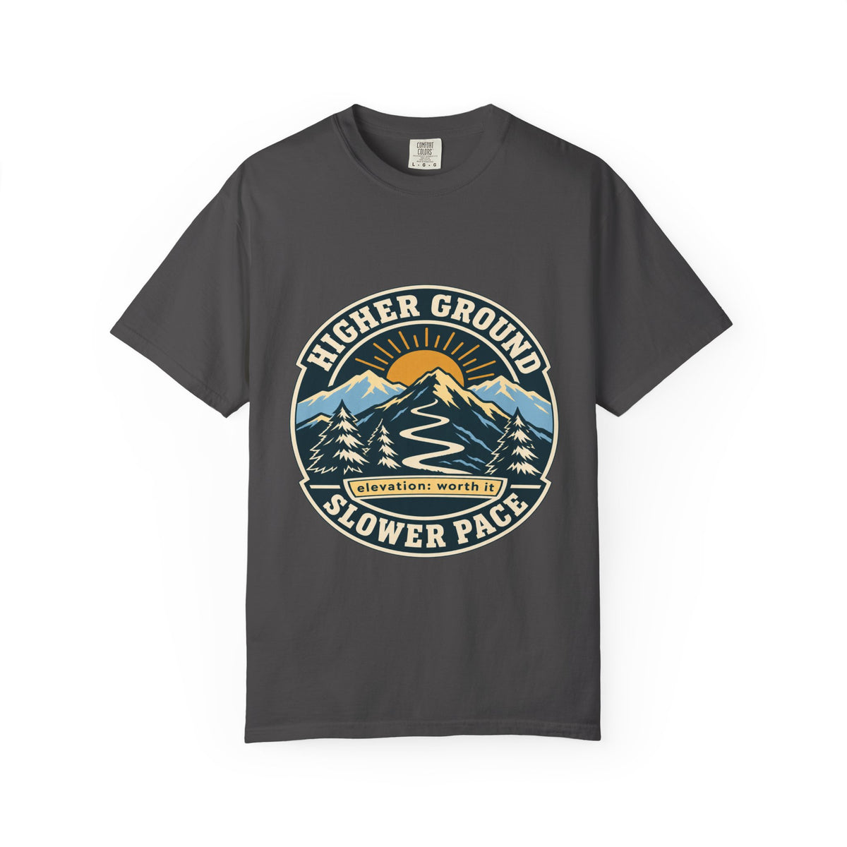 Higher Ground Slower Pace Mountain Graphic T-Shirt