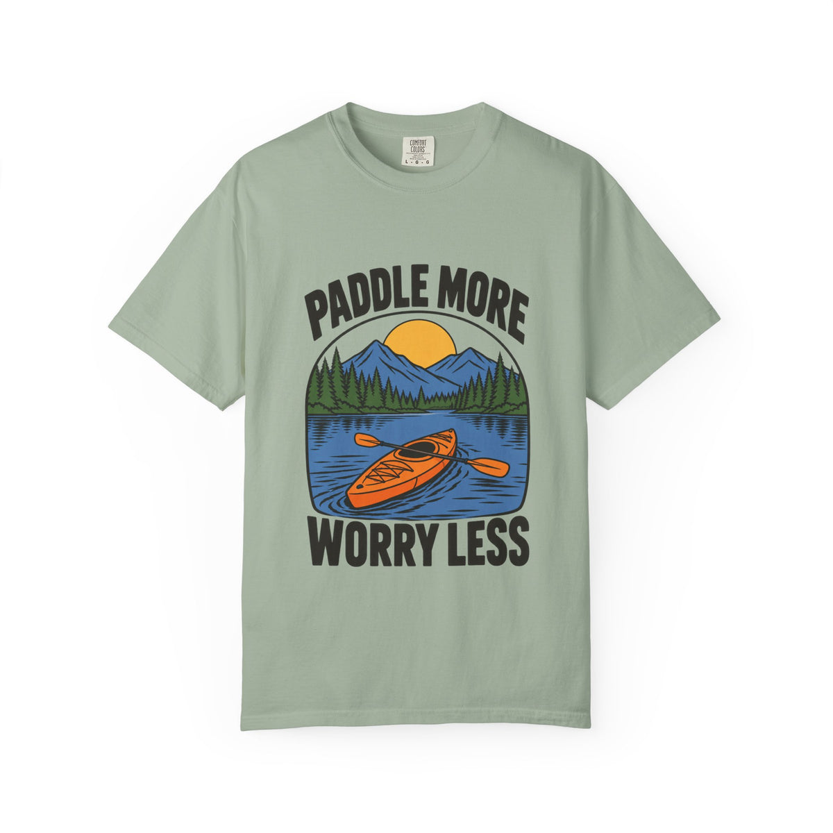 Paddle More Worry Less Kayaking T-Shirt