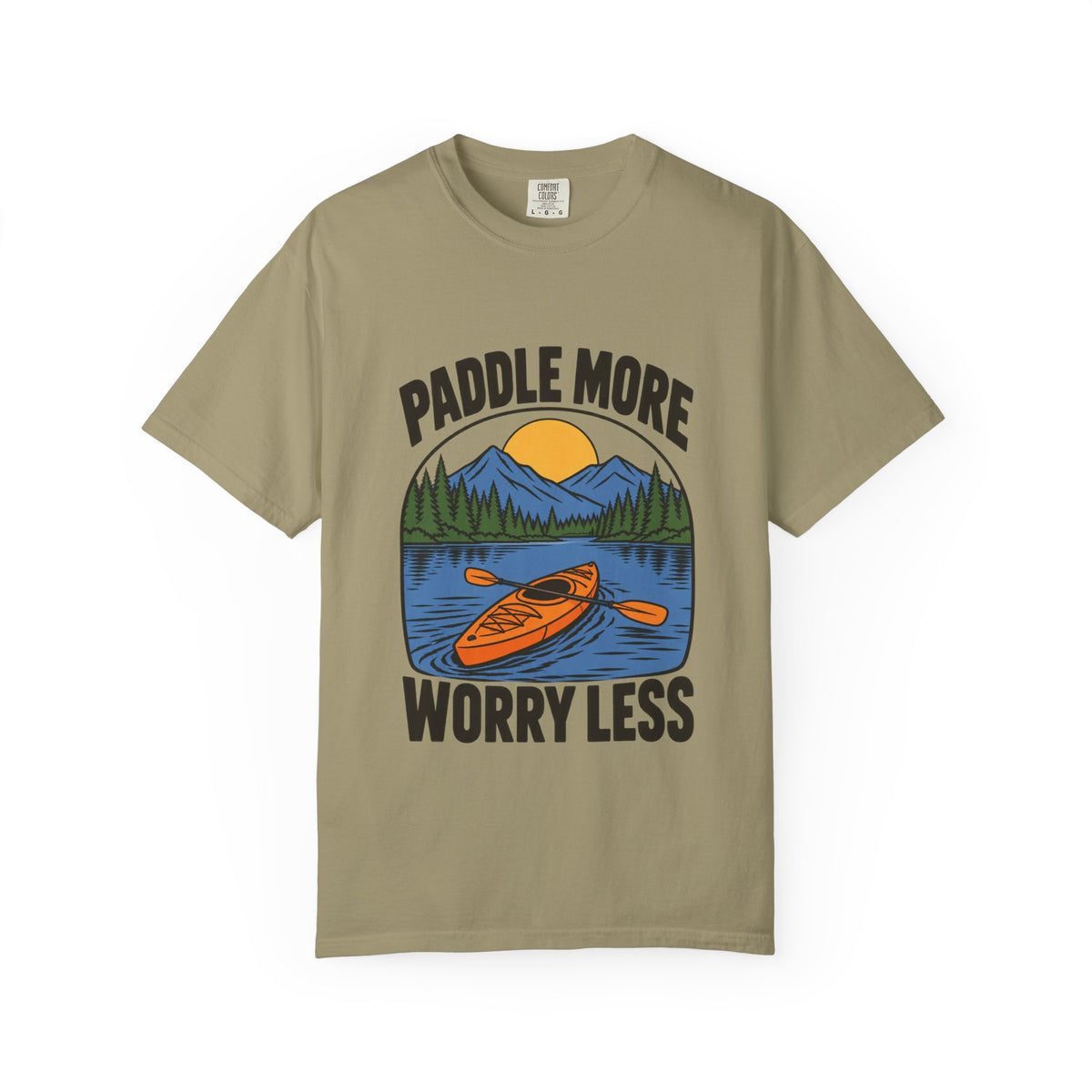 Paddle More Worry Less Kayaking T-Shirt
