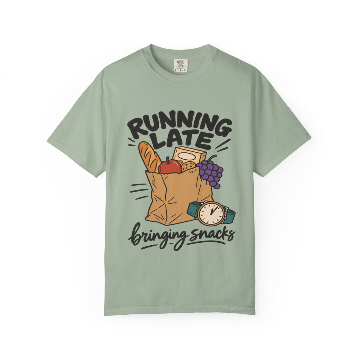 Running Late Bringing Snacks Graphic T-Shirt