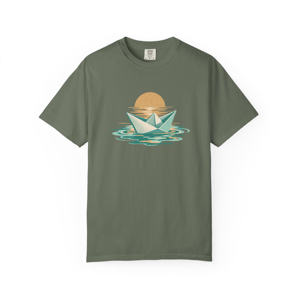Paper Boat Sunset T-Shirt