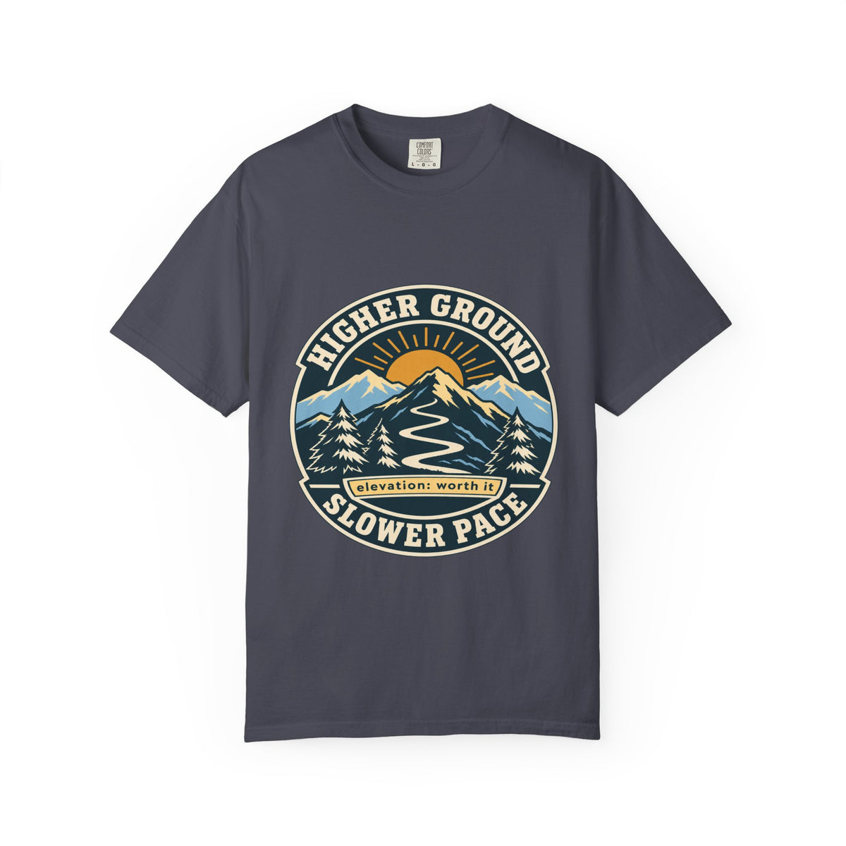 Higher Ground Slower Pace Mountain Graphic T-Shirt