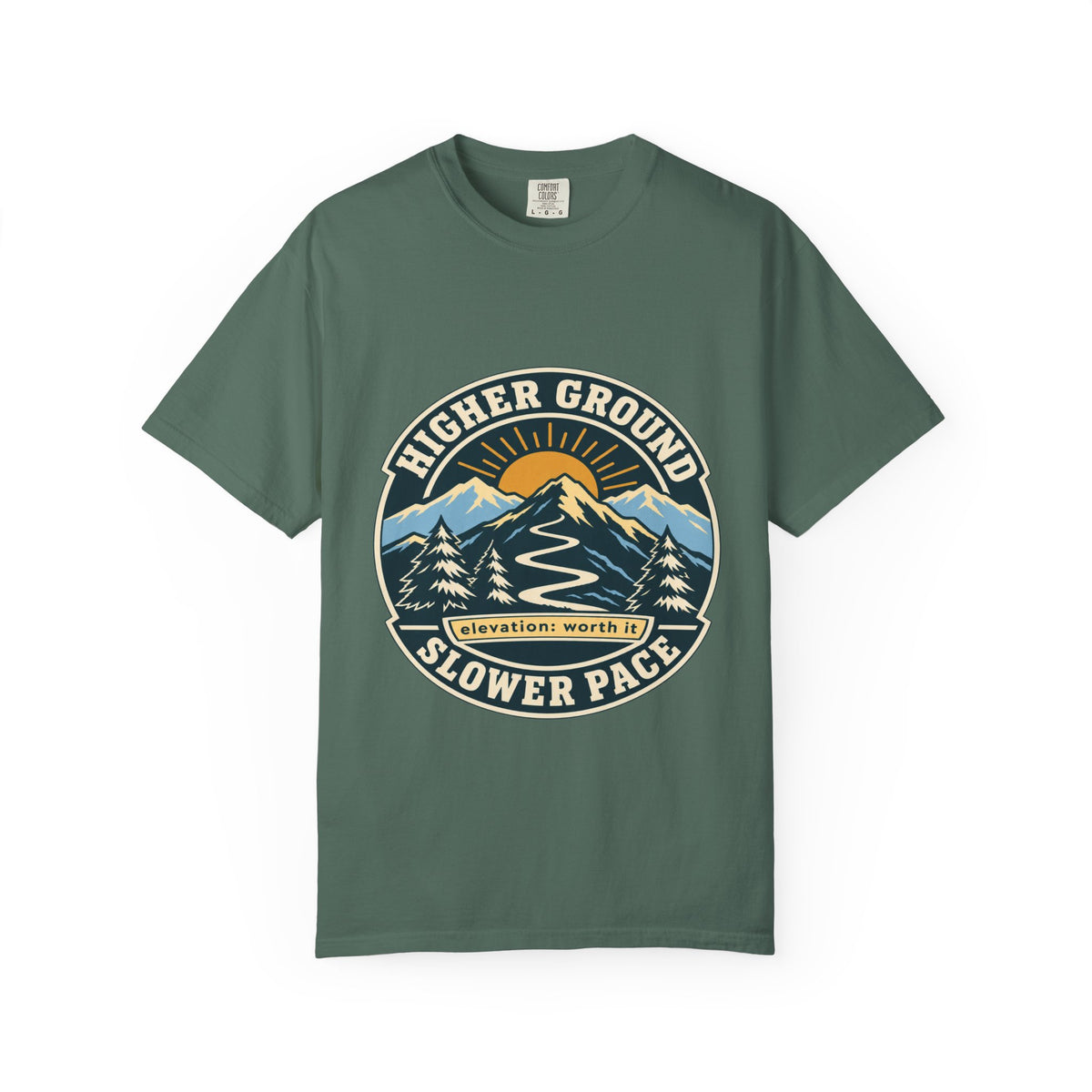 Higher Ground Slower Pace Mountain Graphic T-Shirt