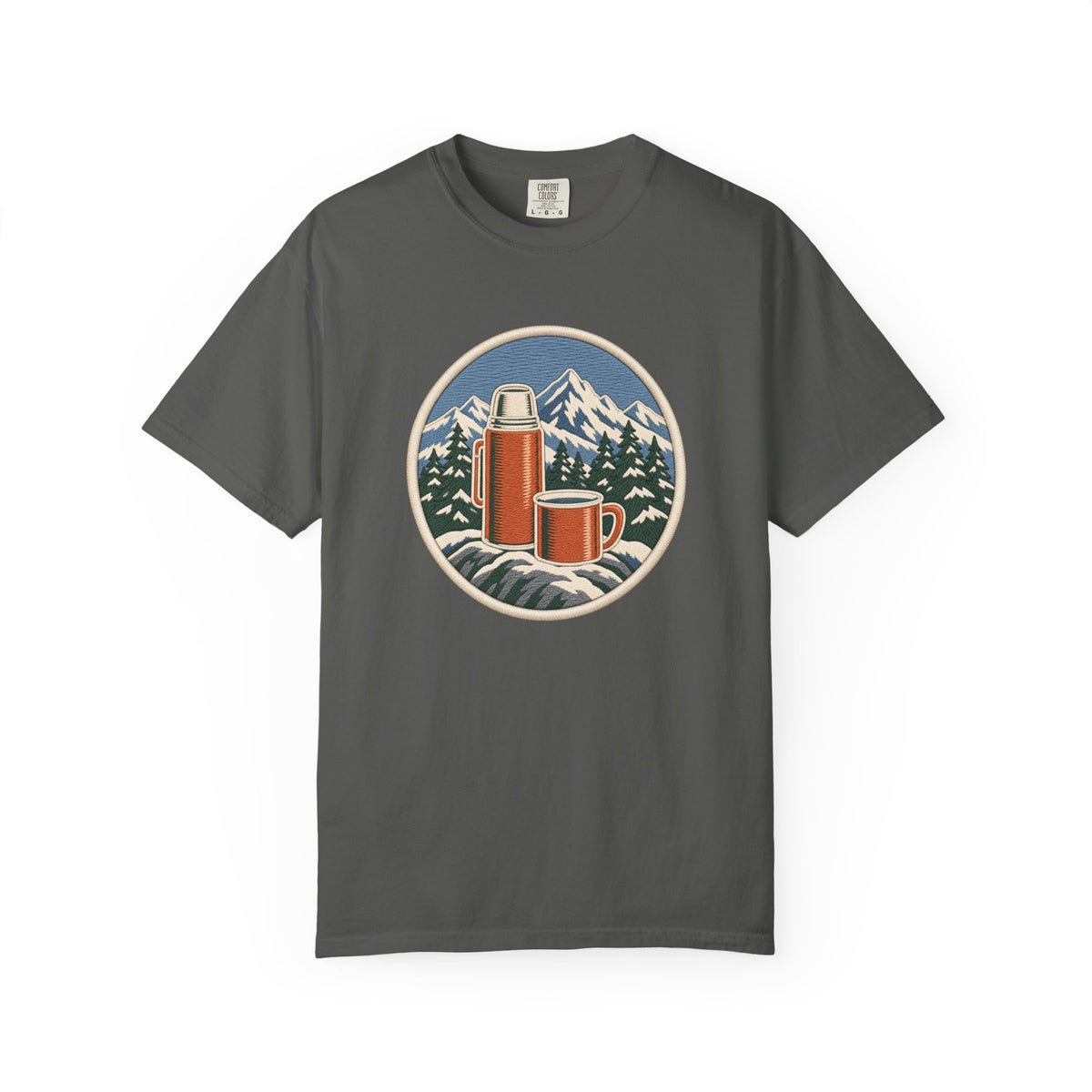 Mountain Camping Thermos and Mug T-Shirt