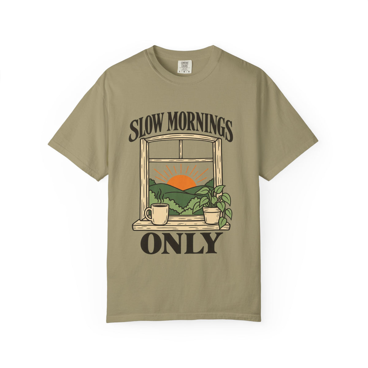 Slow Mornings Only Sunrise Window T-Shirt