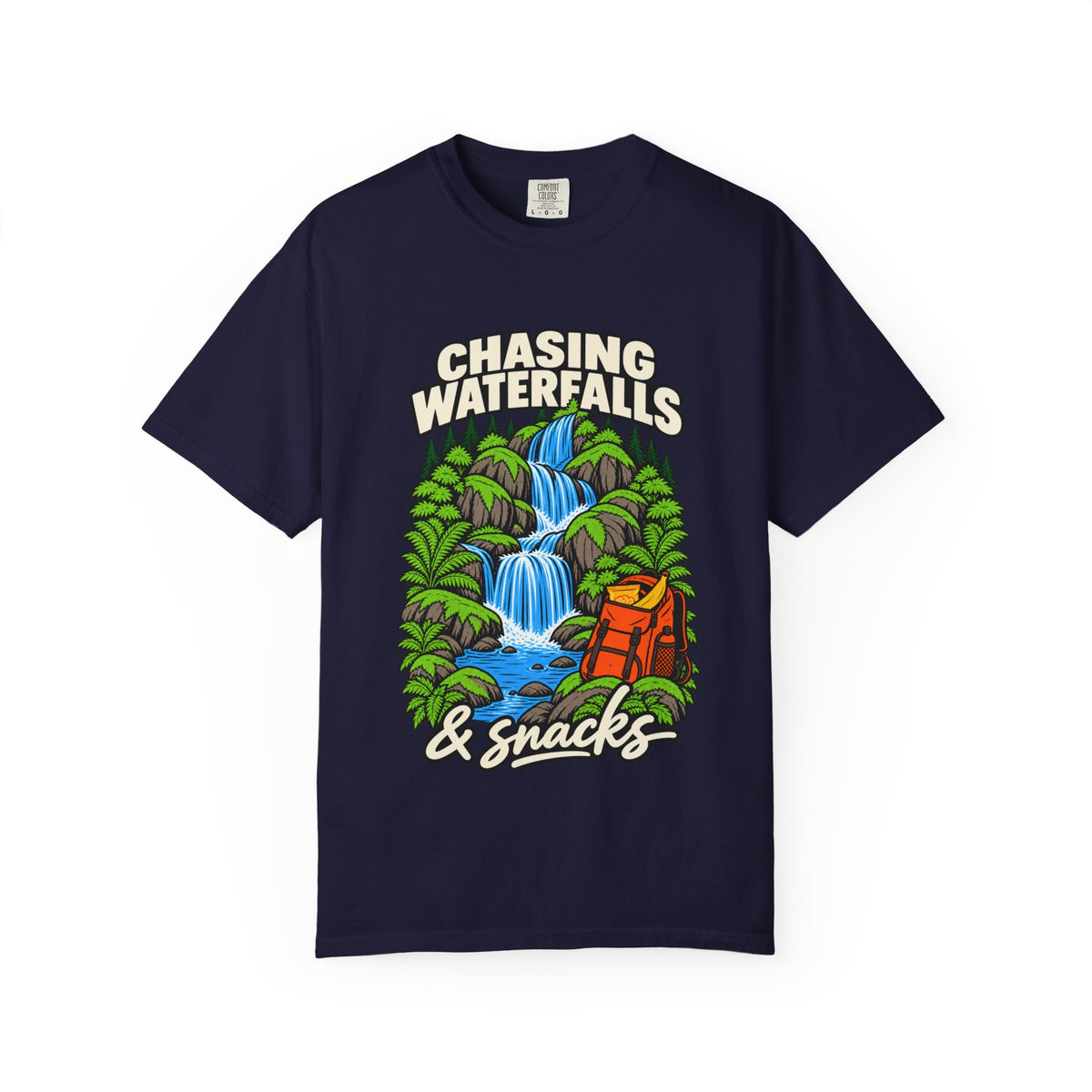 Chasing Waterfalls & Snacks Graphic T-Shirt