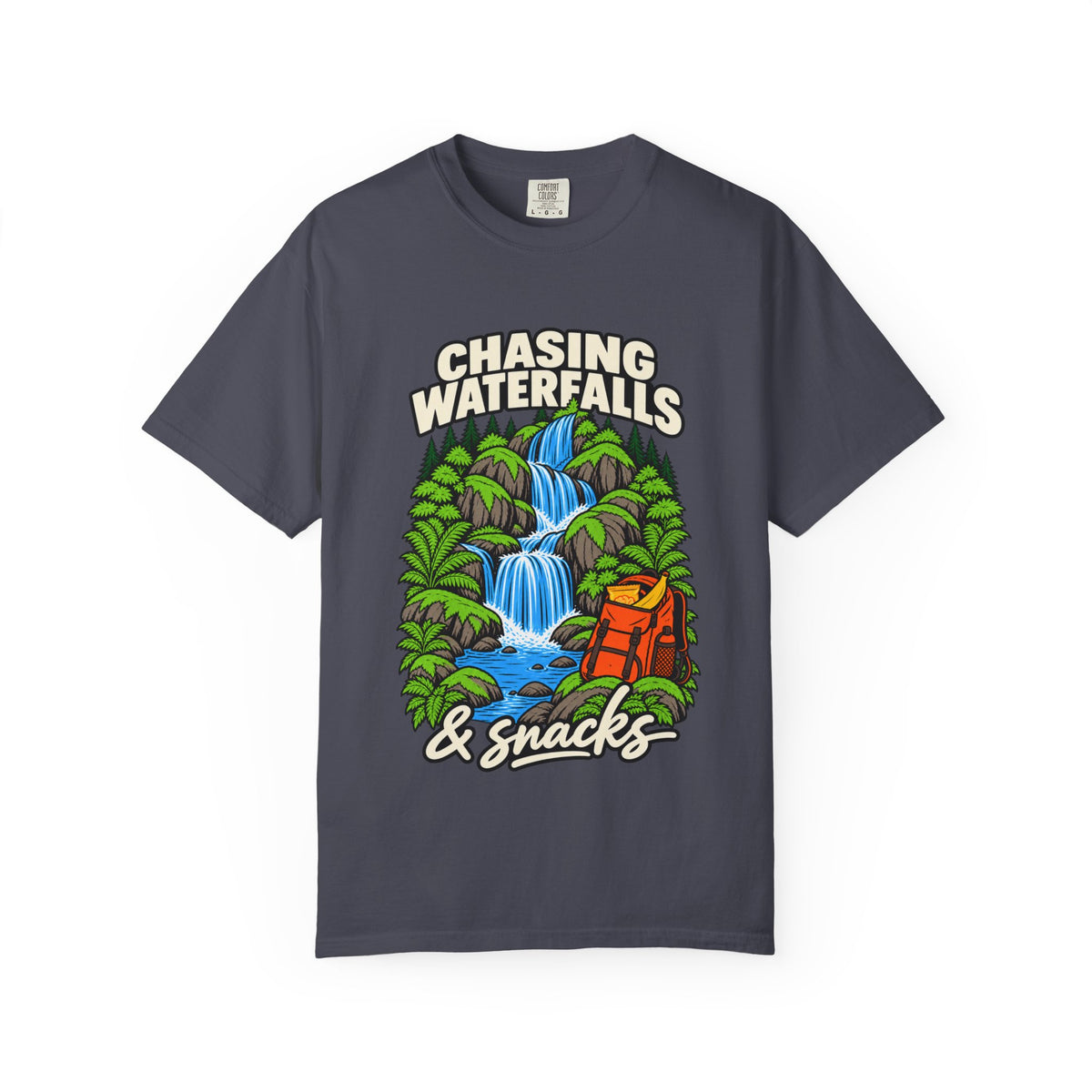 Chasing Waterfalls & Snacks Graphic T-Shirt