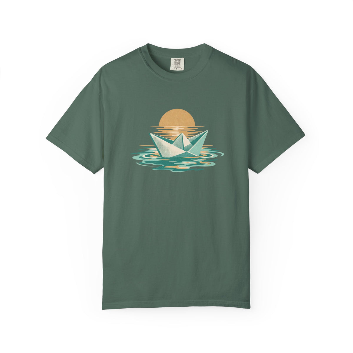 Paper Boat Sunset T-Shirt