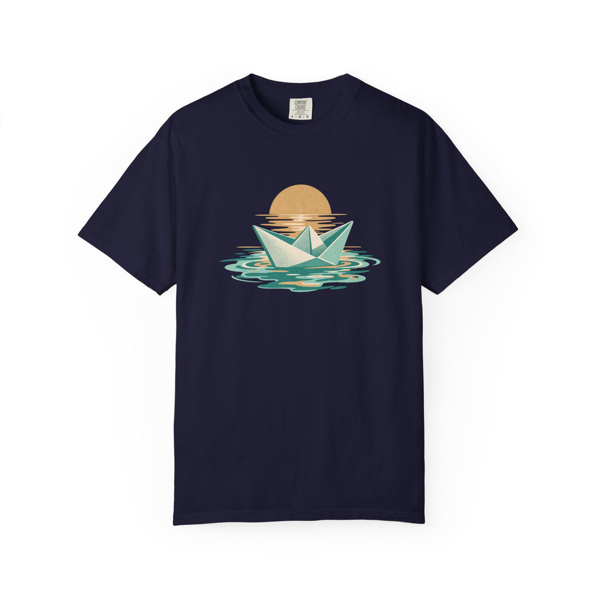 Paper Boat Sunset T-Shirt
