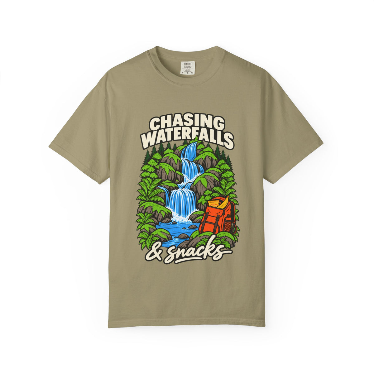 Chasing Waterfalls & Snacks Graphic T-Shirt
