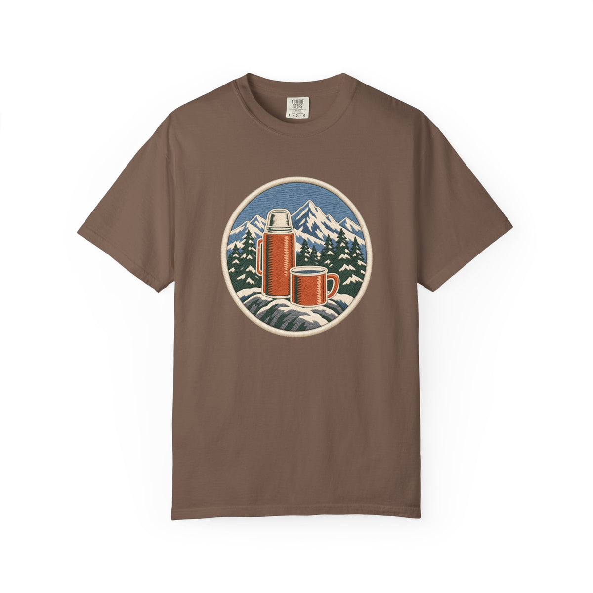 Mountain Camping Thermos and Mug T-Shirt