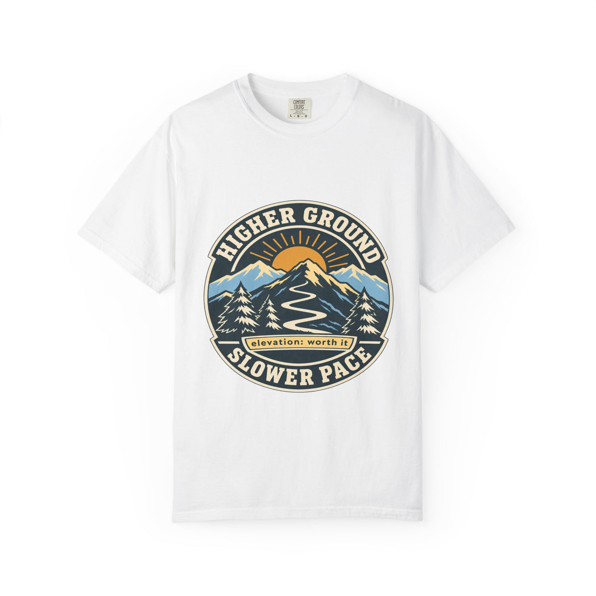 Higher Ground Slower Pace Mountain Graphic T-Shirt