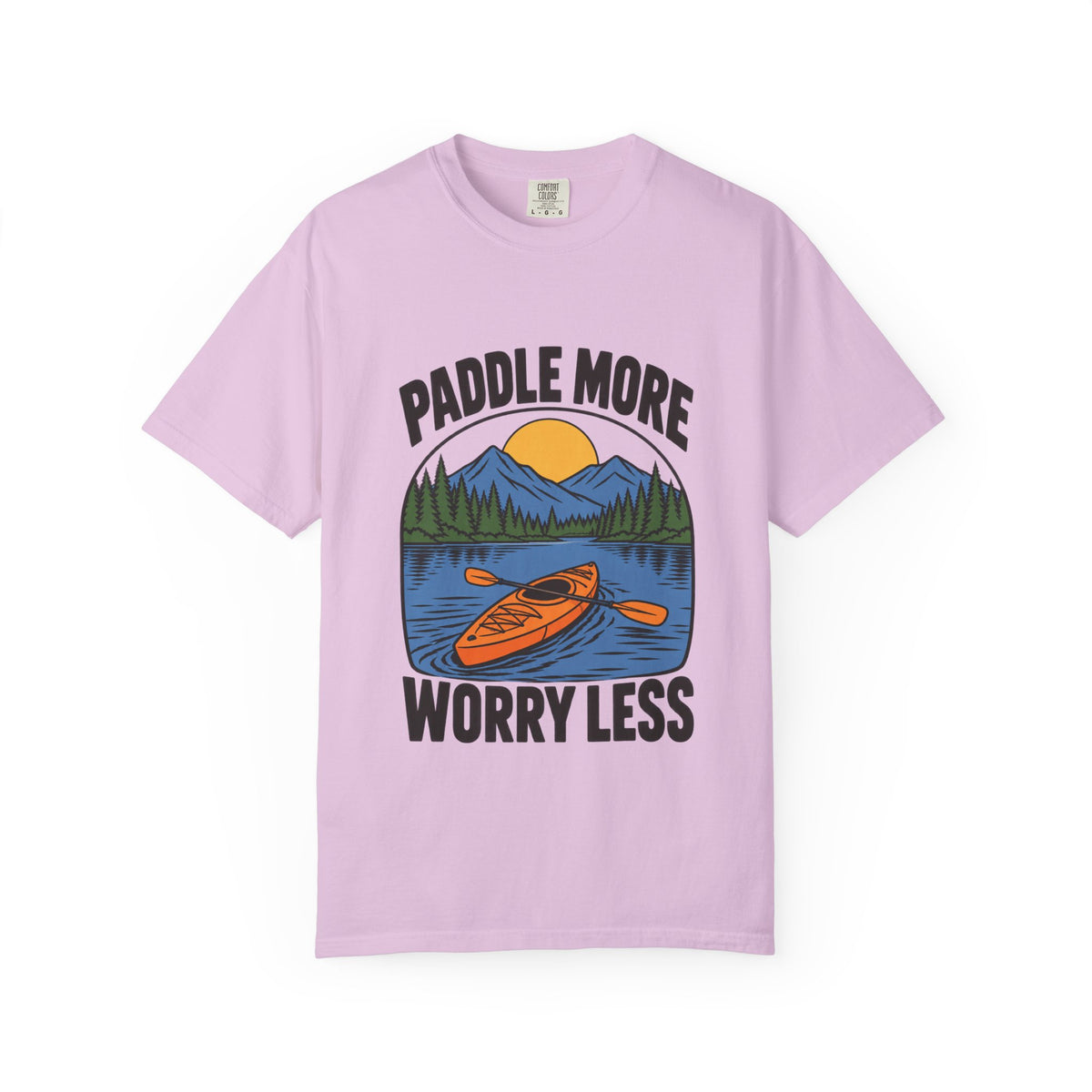 Paddle More Worry Less Kayaking T-Shirt