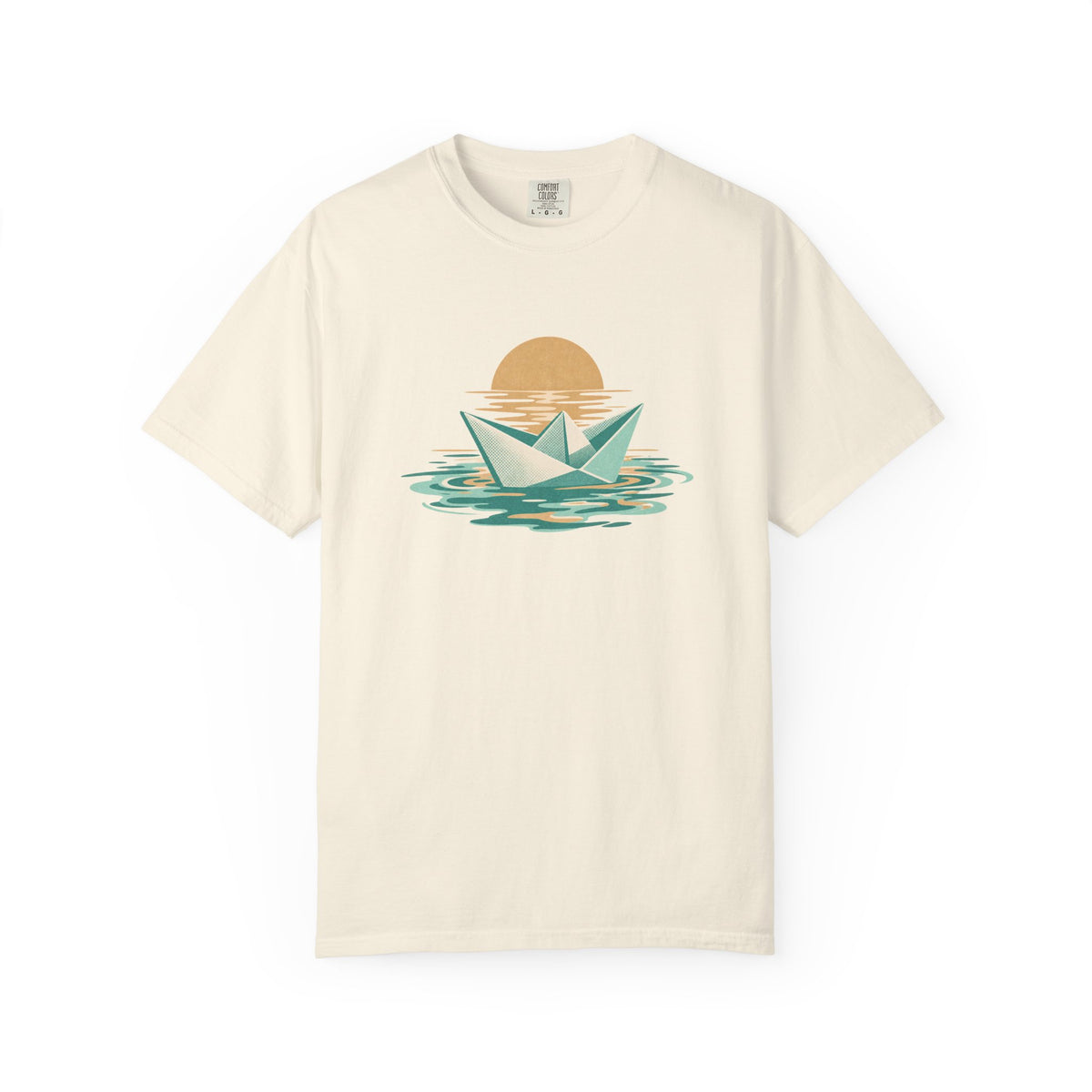 Paper Boat Sunset T-Shirt