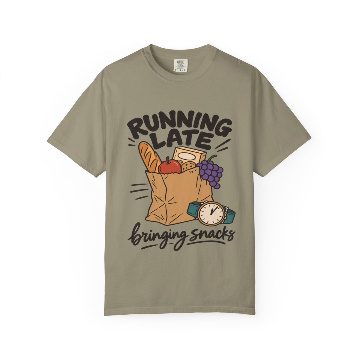 Running Late Bringing Snacks Graphic T-Shirt