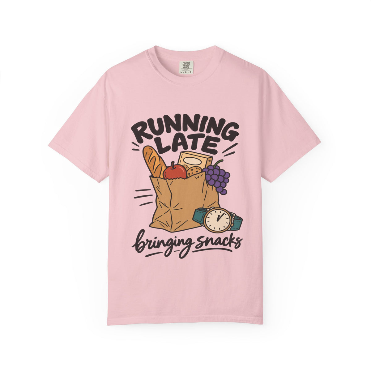 Running Late Bringing Snacks Graphic T-Shirt