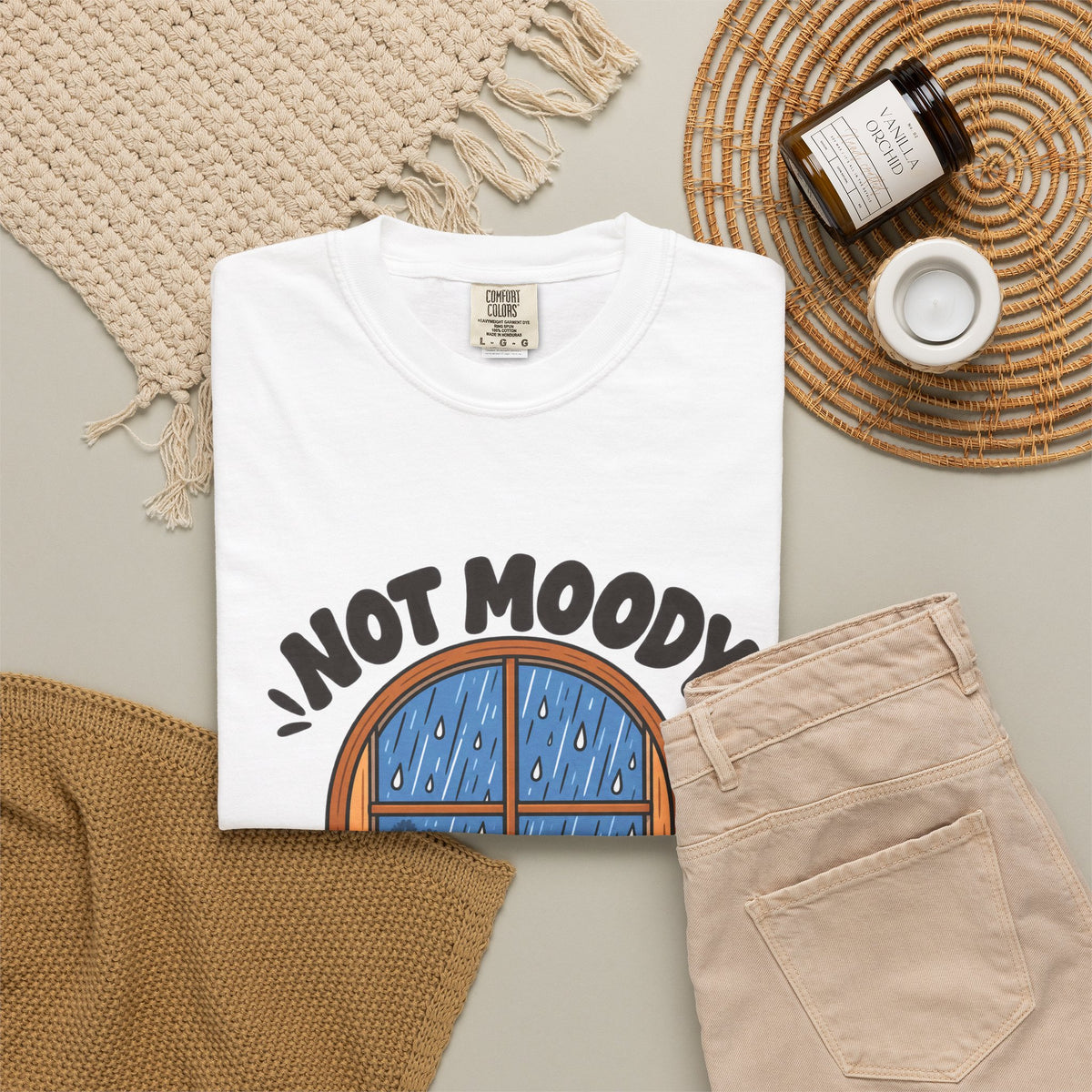 Not Moody Just Cozy Window Scene T-Shirt