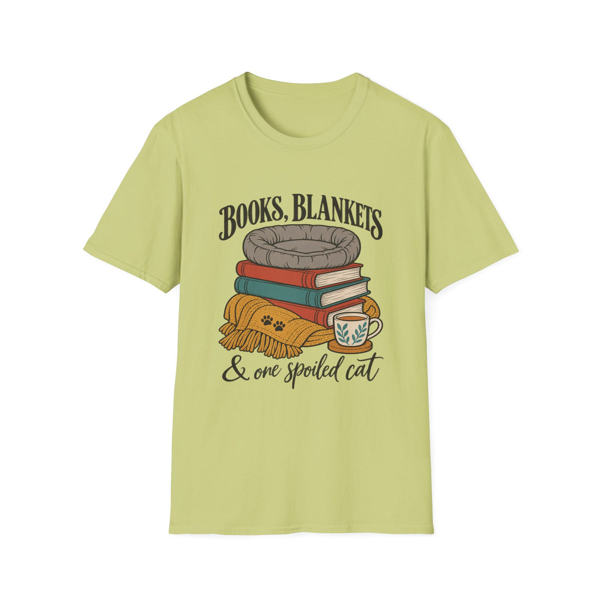 Books, Blankets & One Spoiled Cat T-Shirt