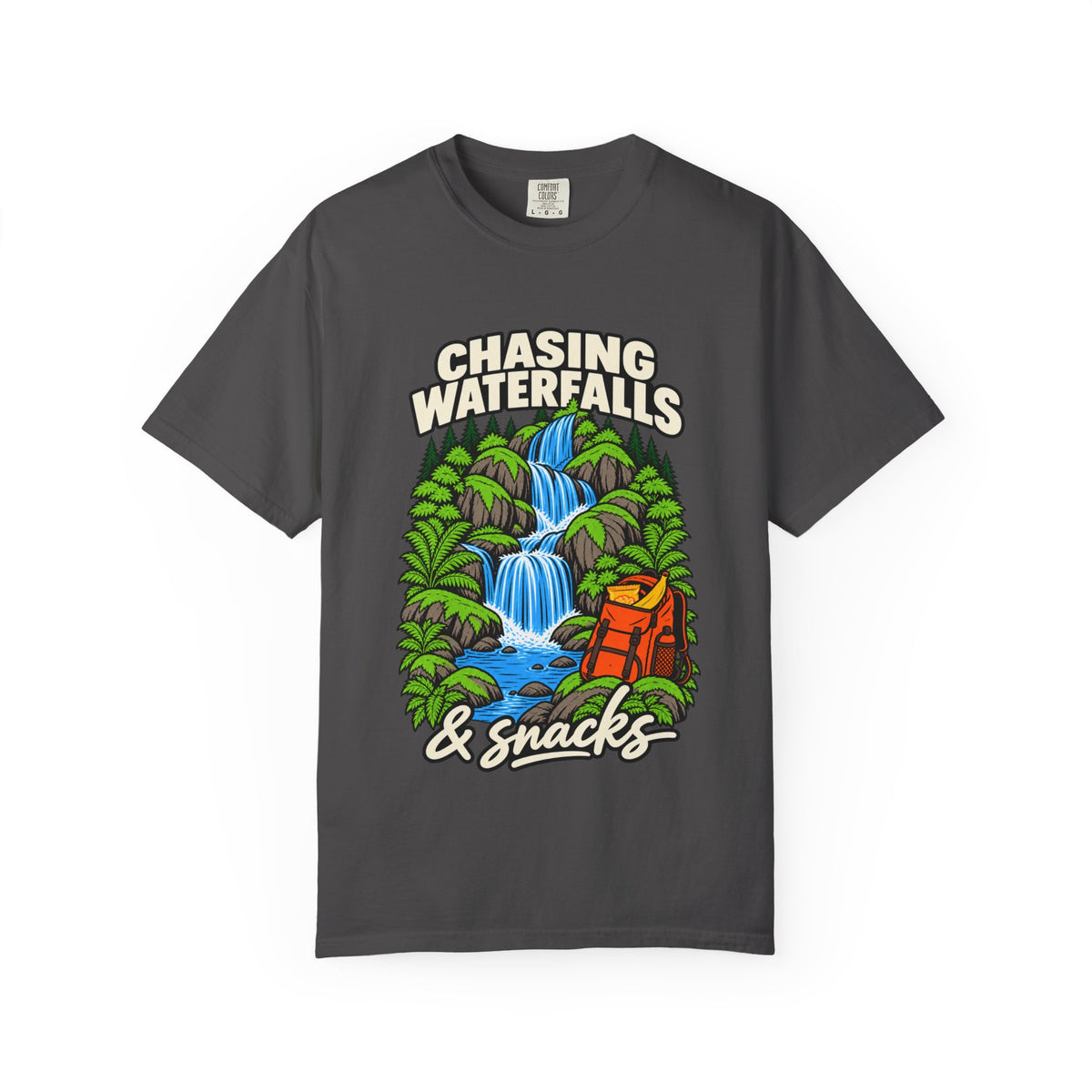 Chasing Waterfalls & Snacks Graphic T-Shirt