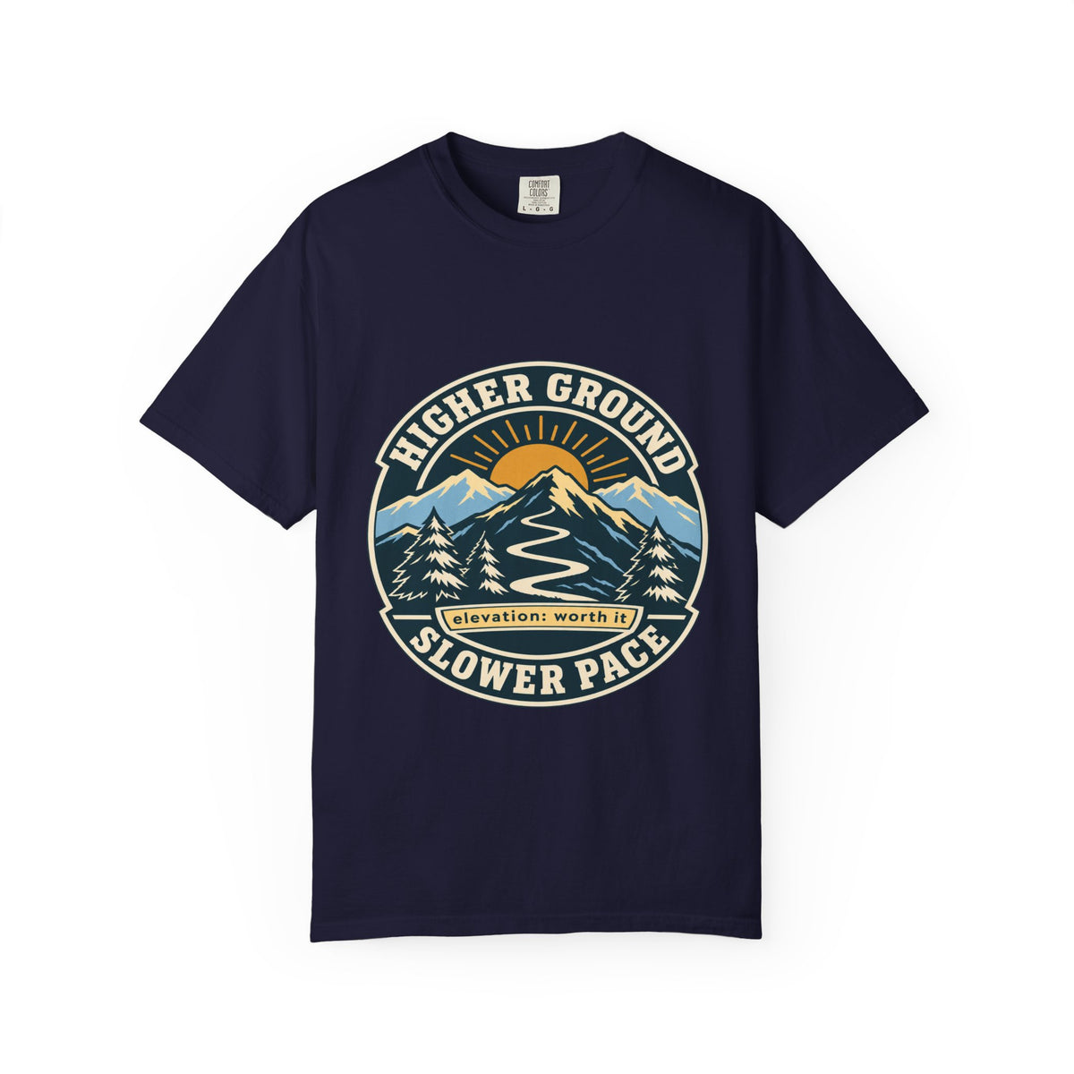 Higher Ground Slower Pace Mountain Graphic T-Shirt
