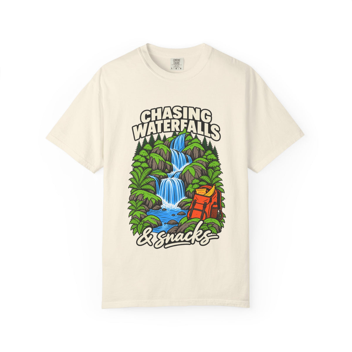 Chasing Waterfalls & Snacks Graphic T-Shirt