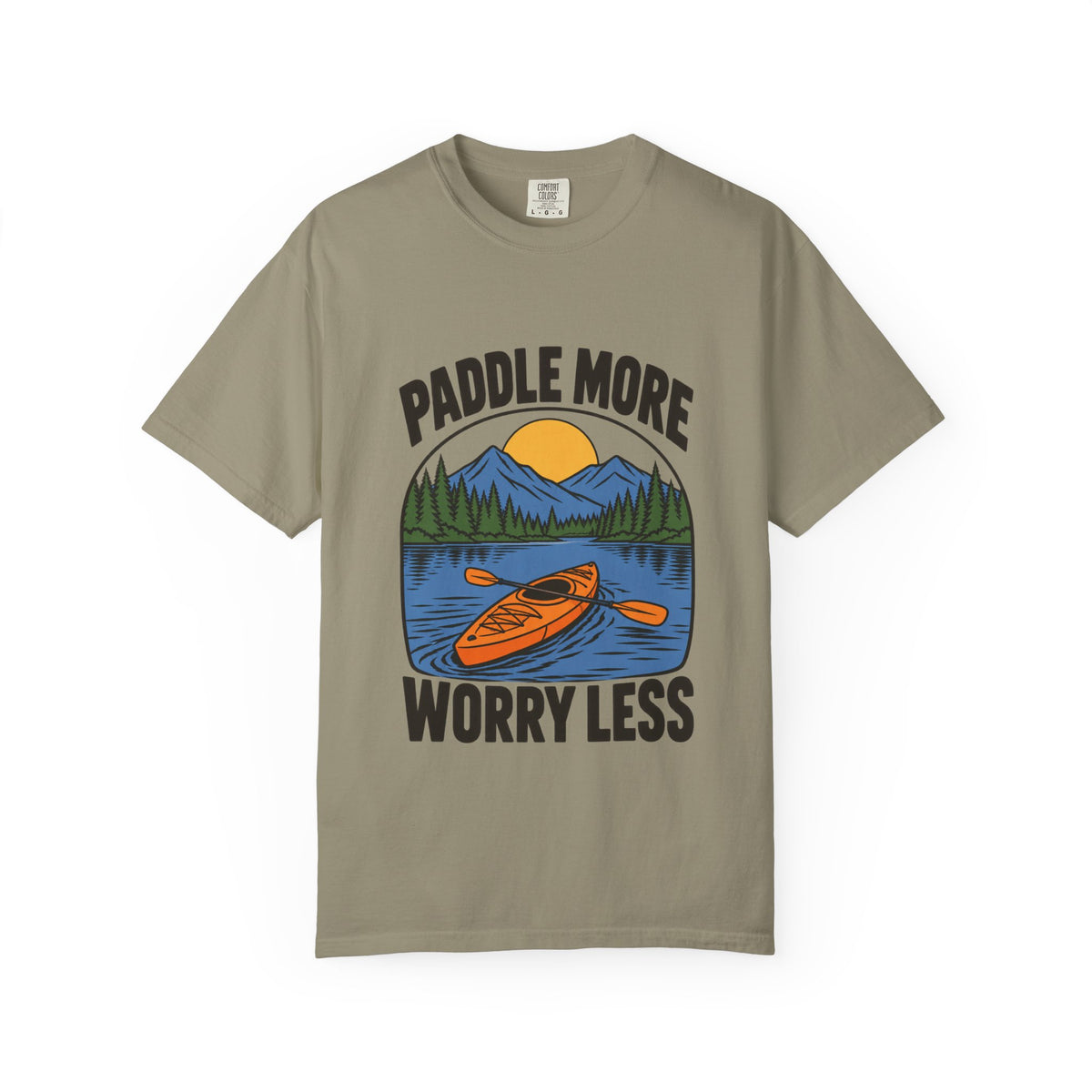 Paddle More Worry Less Kayaking T-Shirt