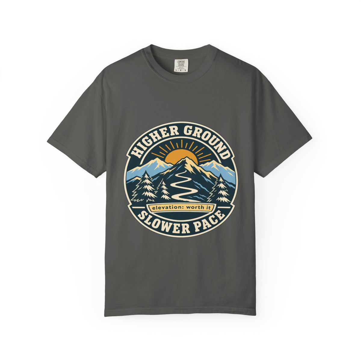 Higher Ground Slower Pace Mountain Graphic T-Shirt