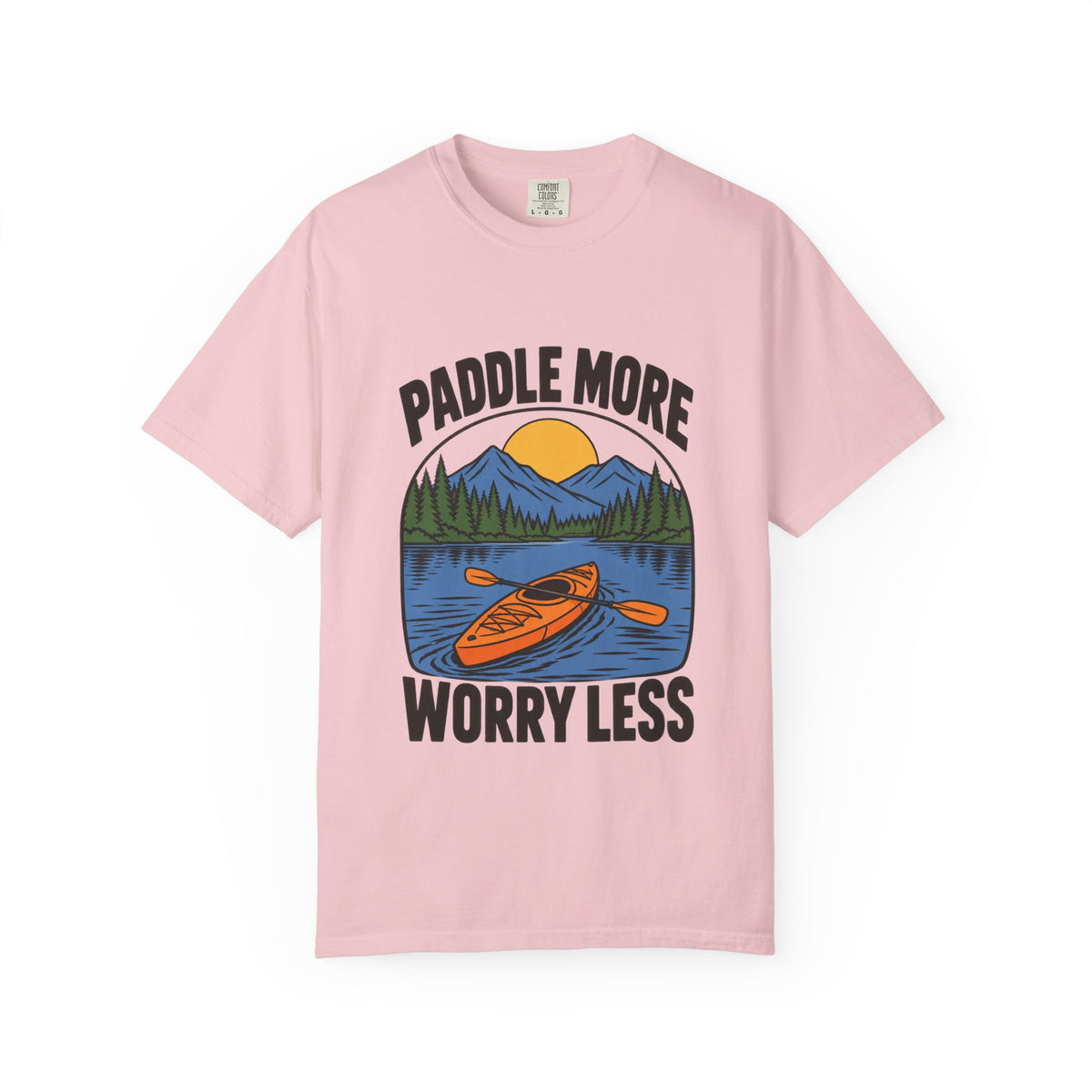 Paddle More Worry Less Kayaking T-Shirt