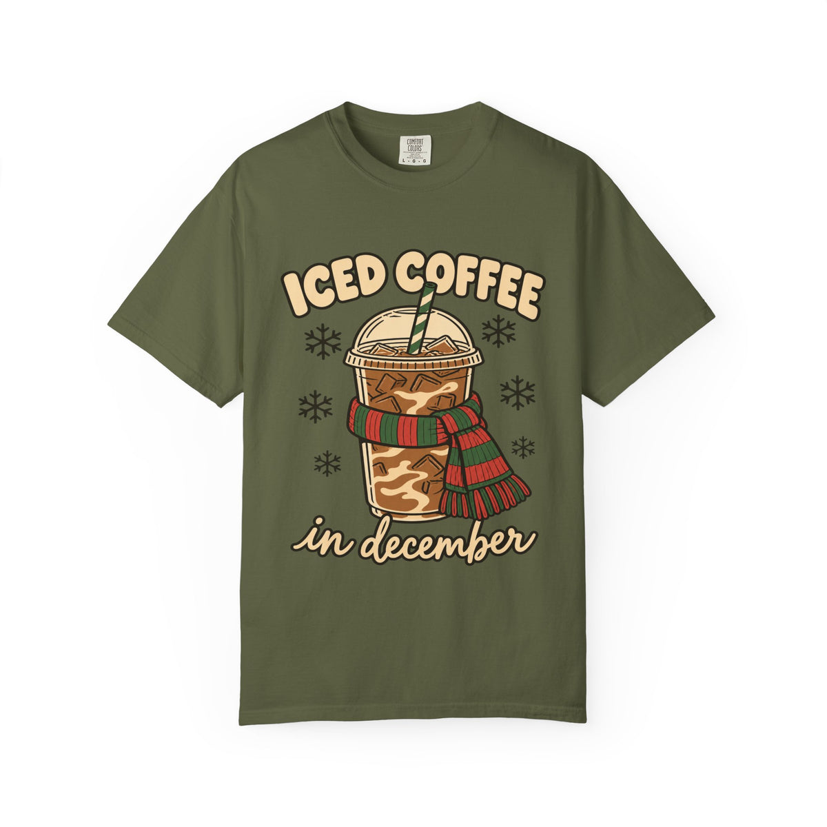 Iced Coffee in December Christmas T-Shirt