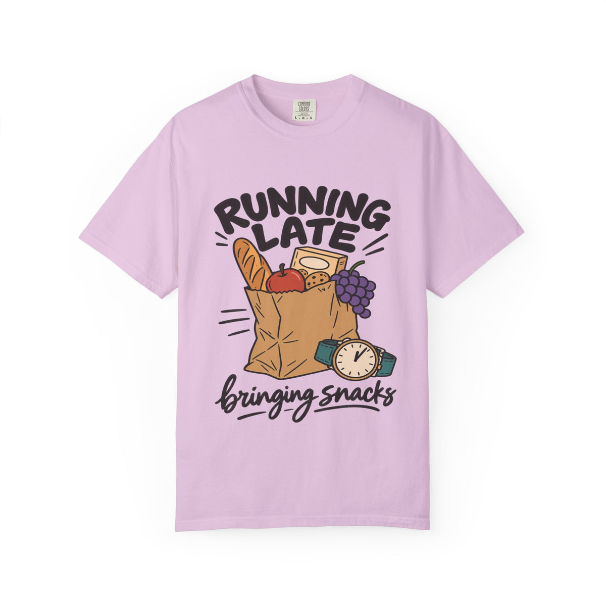 Running Late Bringing Snacks Graphic T-Shirt