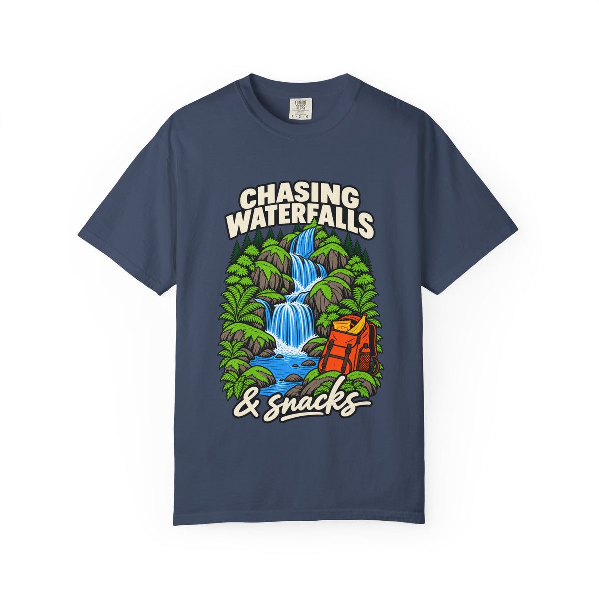Chasing Waterfalls & Snacks Graphic T-Shirt