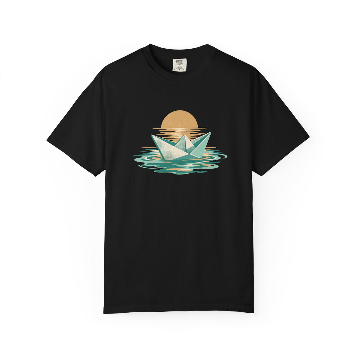 Paper Boat Sunset T-Shirt
