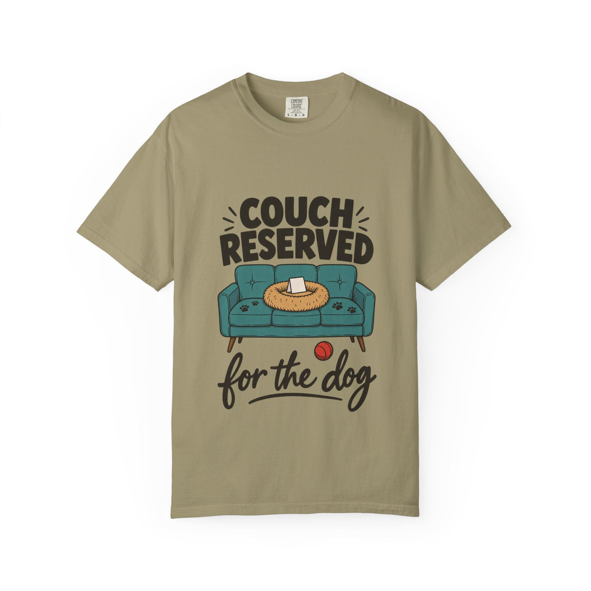 Couch Reserved for the Dog T-Shirt – Funny Dog Lover Graphic Tee