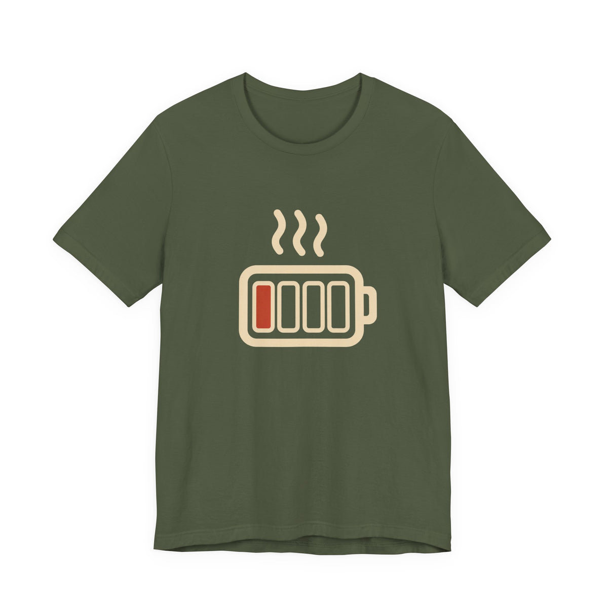 Steaming Battery Icon Graphic T-Shirt