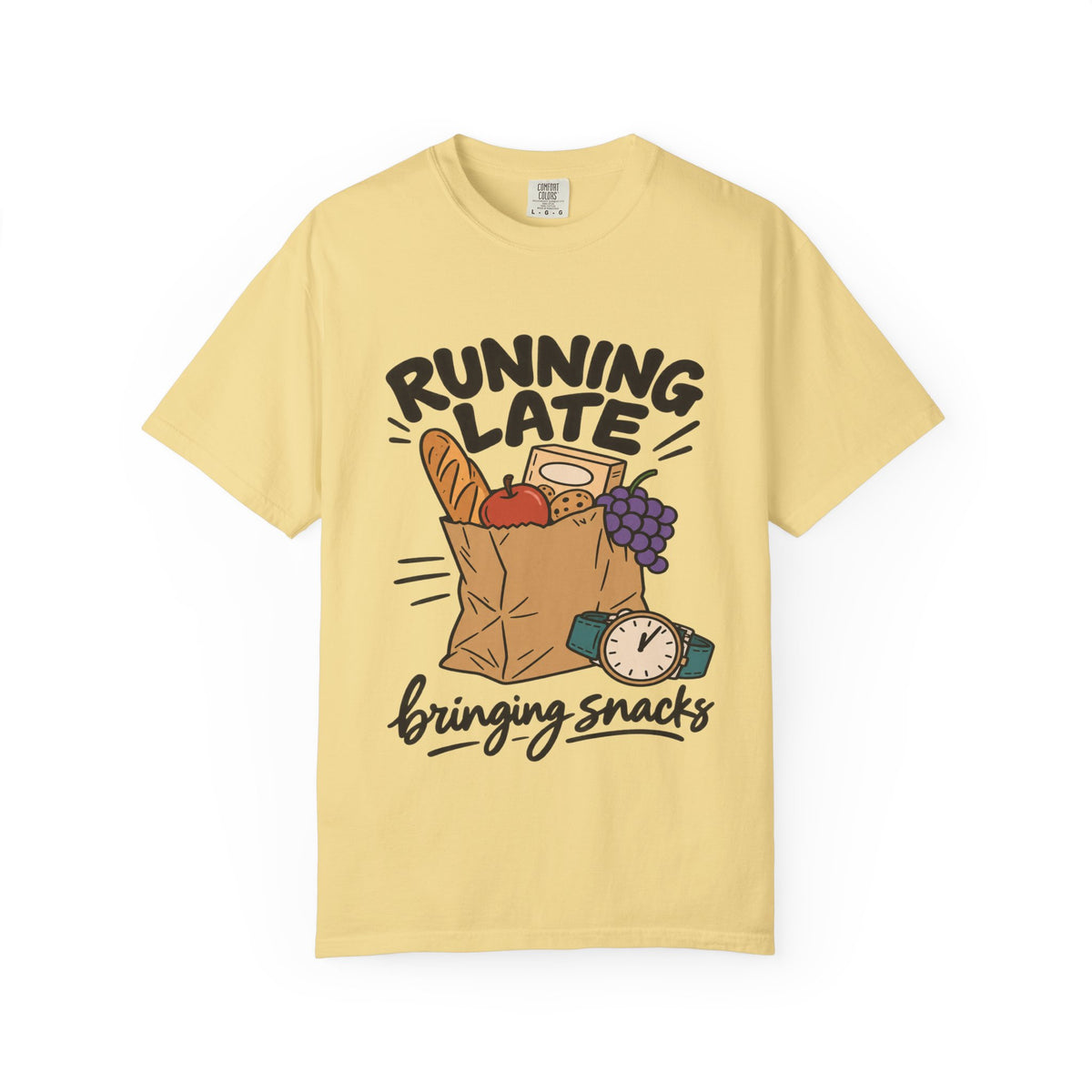 Running Late Bringing Snacks Graphic T-Shirt