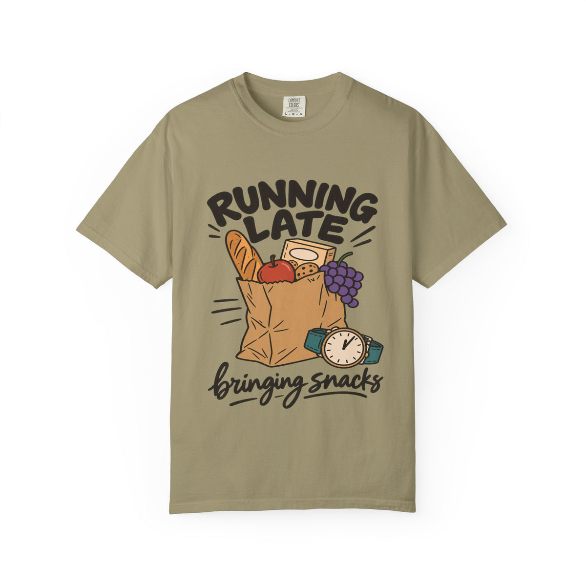 Running Late Bringing Snacks Graphic T-Shirt