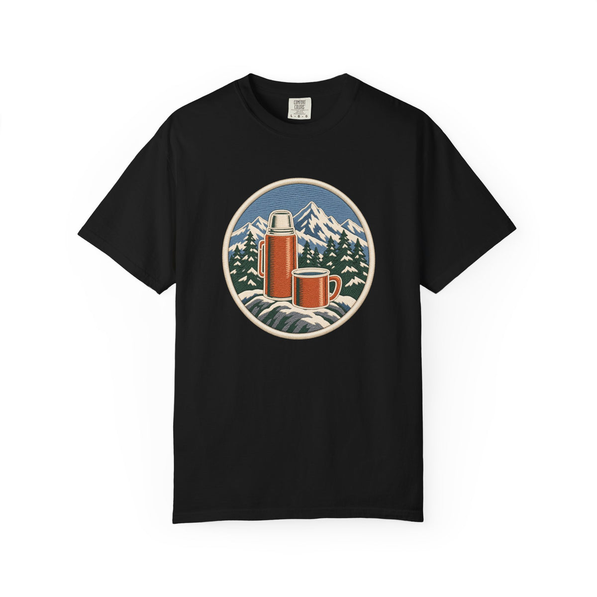 Mountain Camping Thermos and Mug T-Shirt