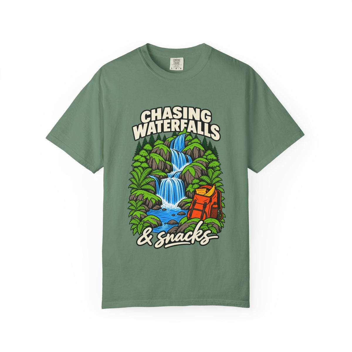 Chasing Waterfalls & Snacks Graphic T-Shirt