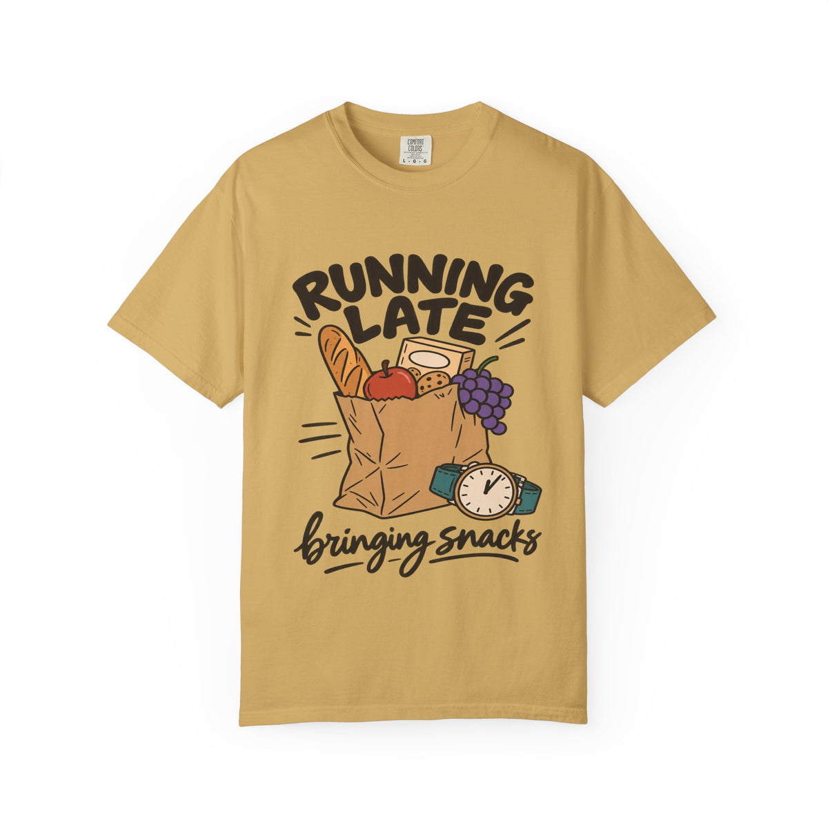Running Late Bringing Snacks Graphic T-Shirt