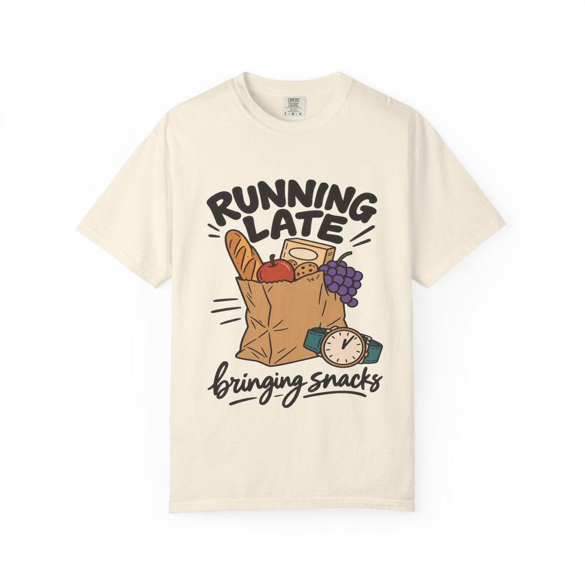 Running Late Bringing Snacks Graphic T-Shirt