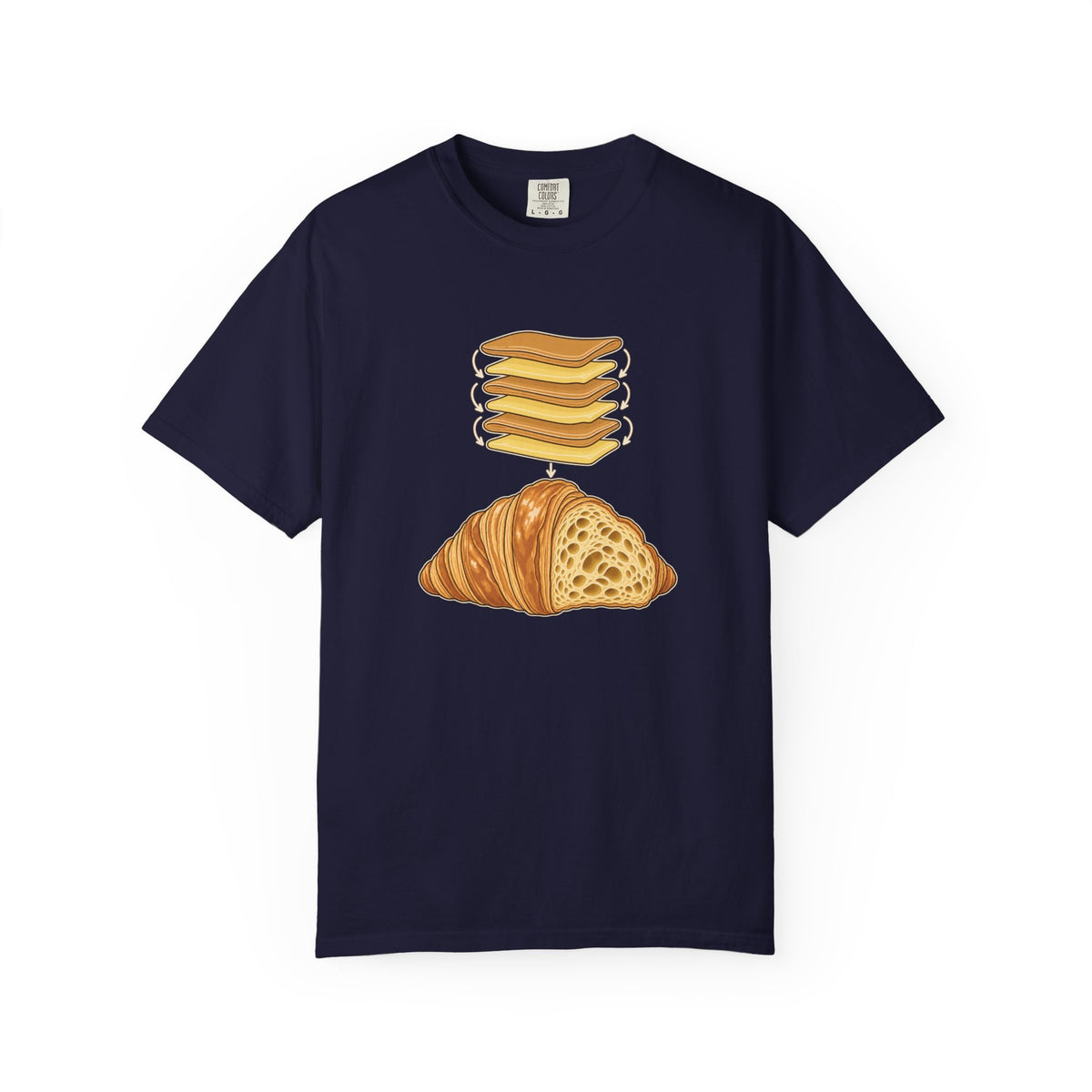 Croissant Lamination Diagram T-Shirt