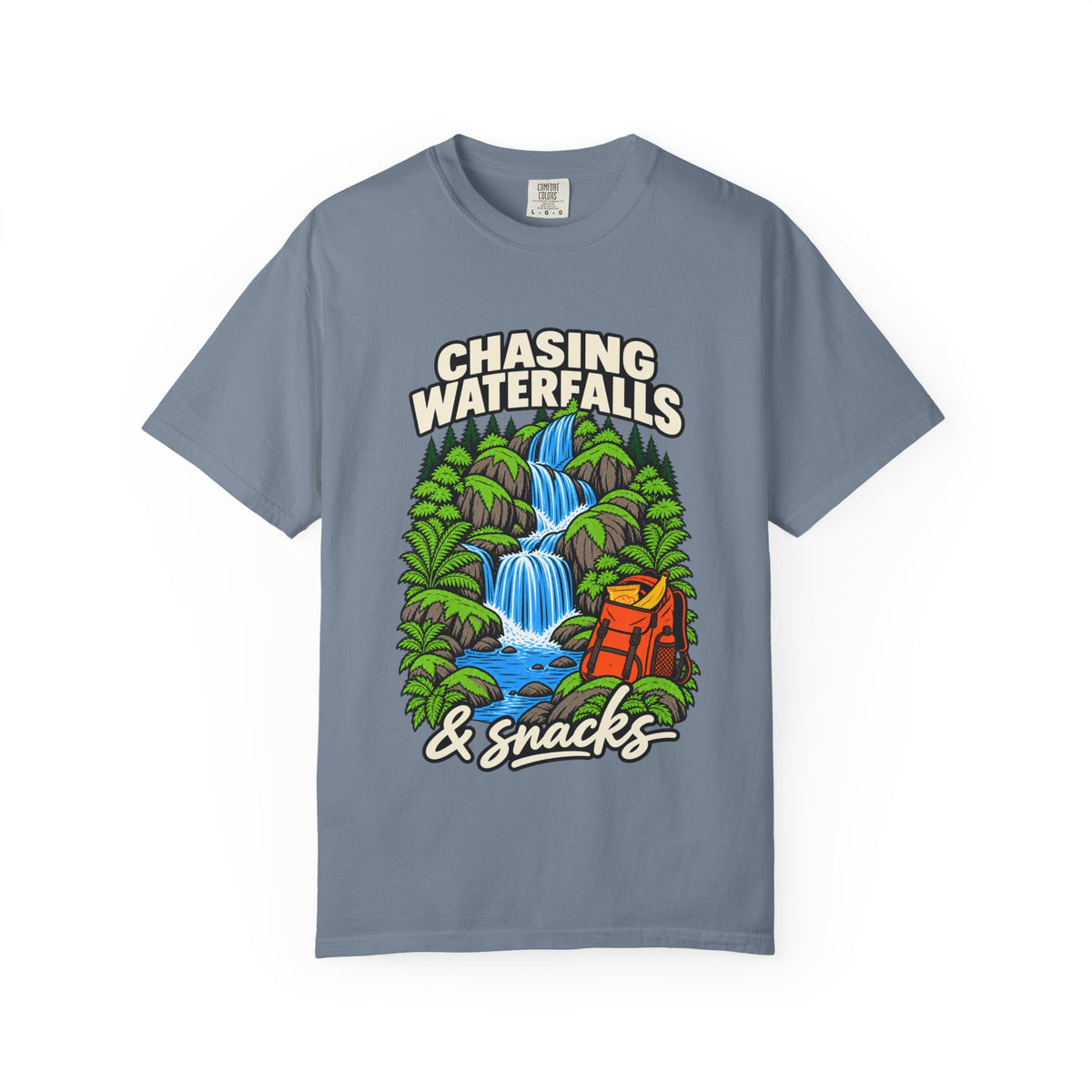 Chasing Waterfalls & Snacks Graphic T-Shirt