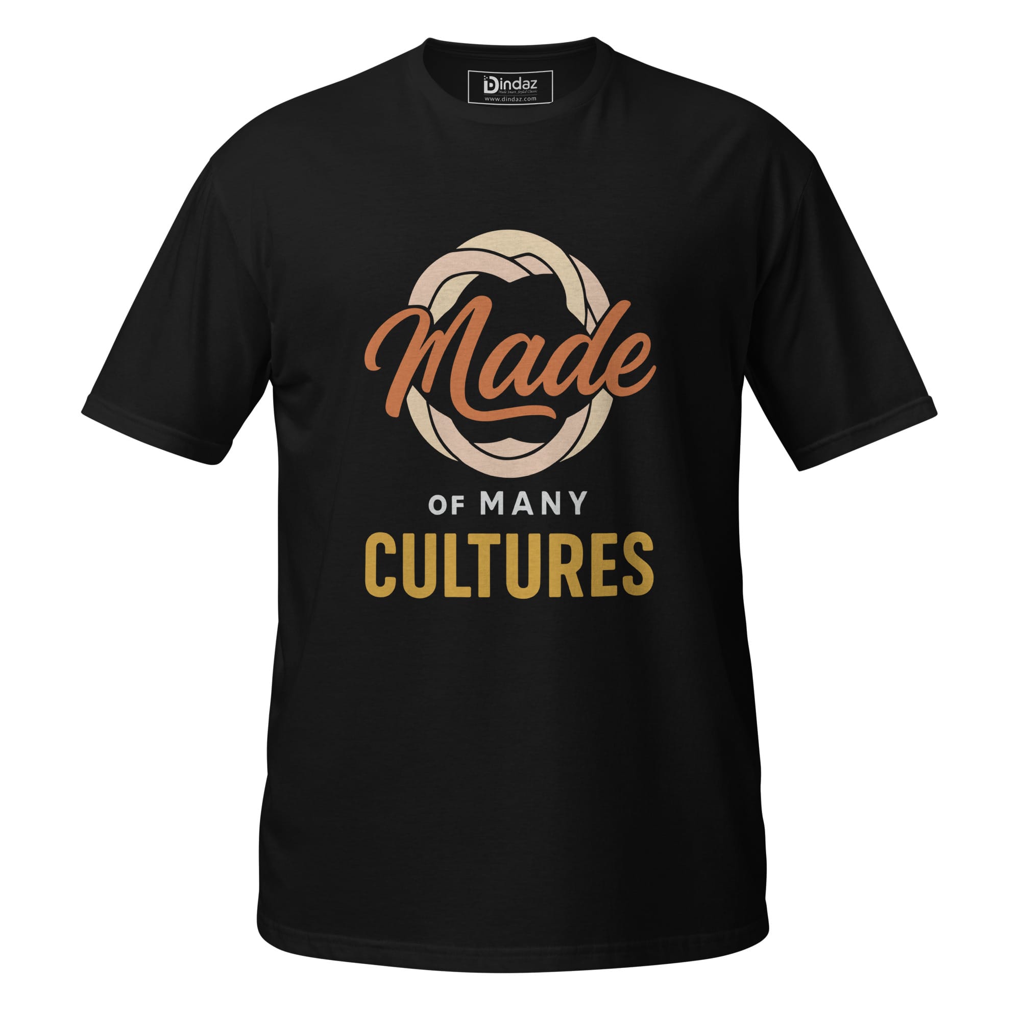 unisex-basic-softstyle-t-shirt-black-front-692313598e457.jpg Made Of Many Cultures Identity Pride Tee - Image 1