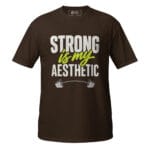 Strong Is My Aesthetic Gym Modern Fitness Tee For Workout - Image 3